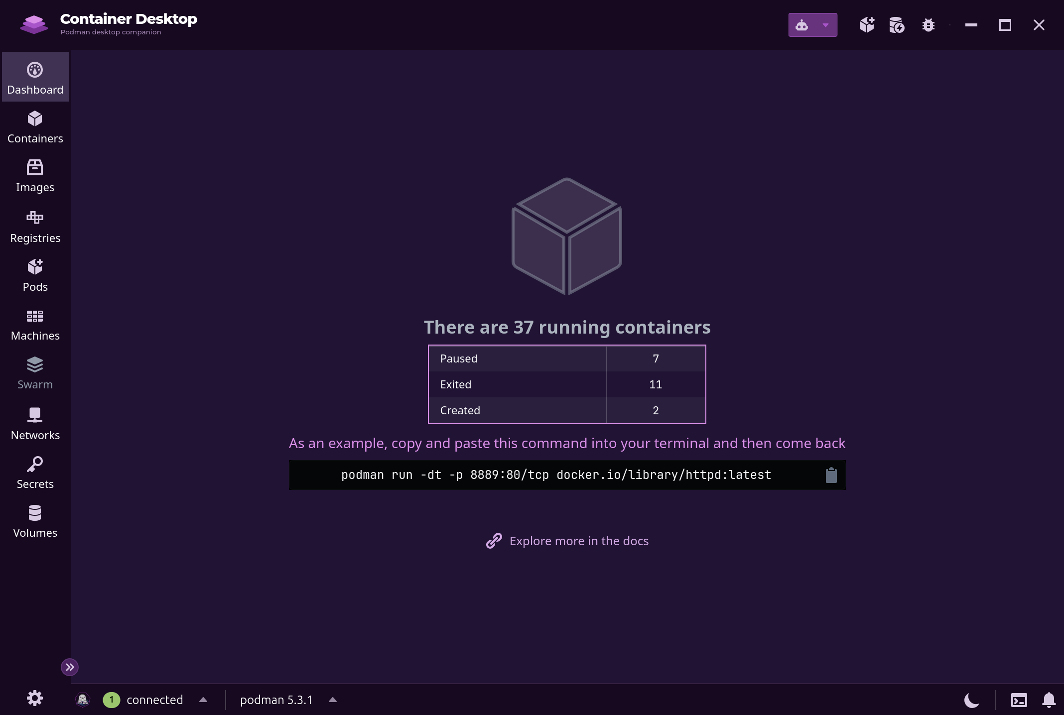 Container Desktop overview